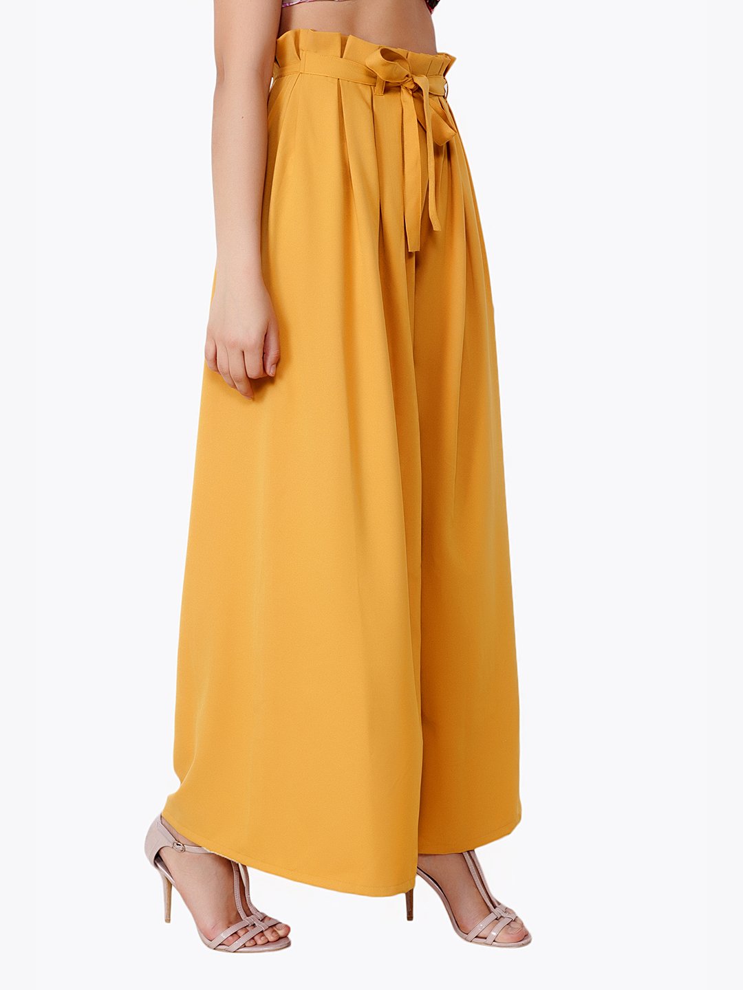 Yellow Solid Palazo