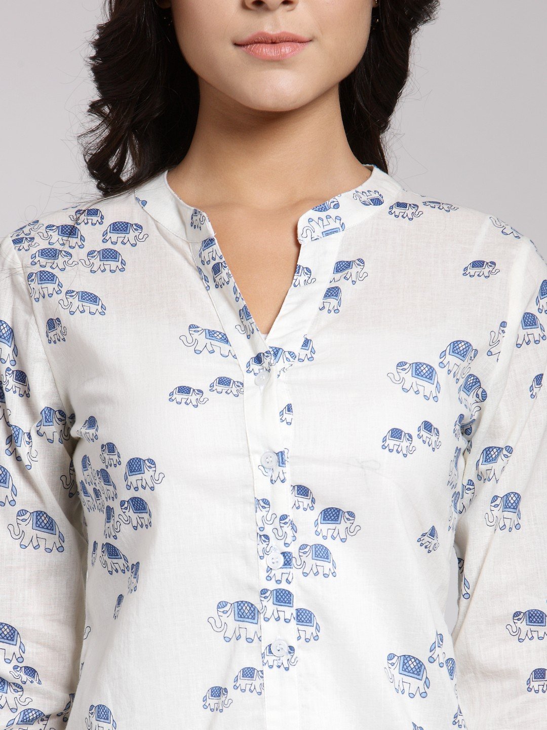 White Printed Shirt