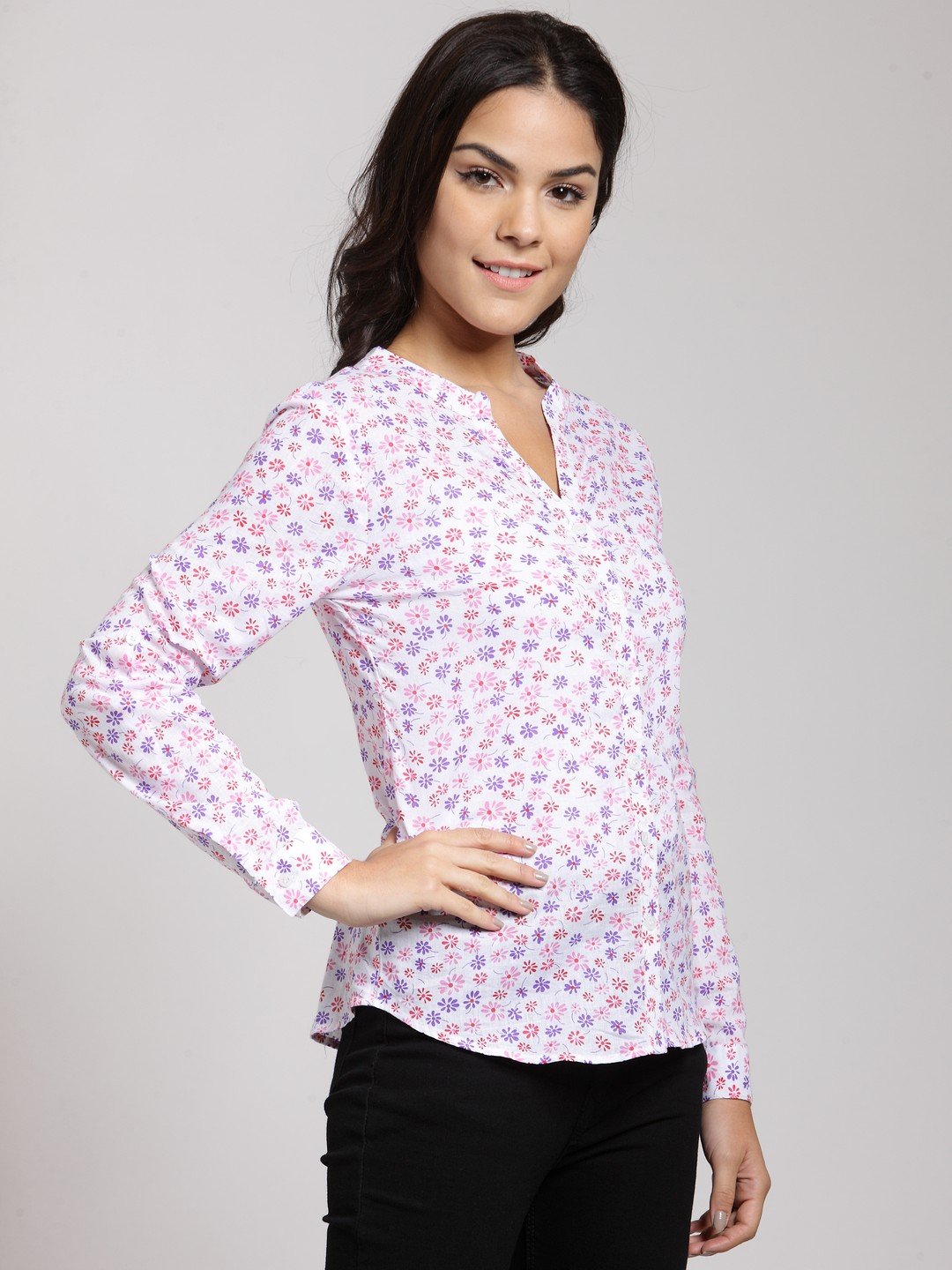 White Printed Shirt