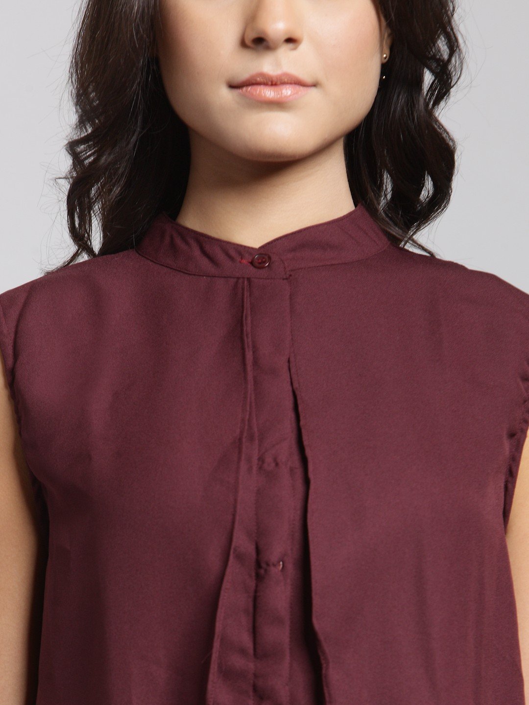 Maroon Solid Shirt