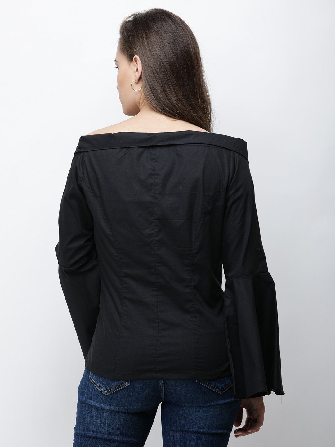 Cation Black Solid Shirt