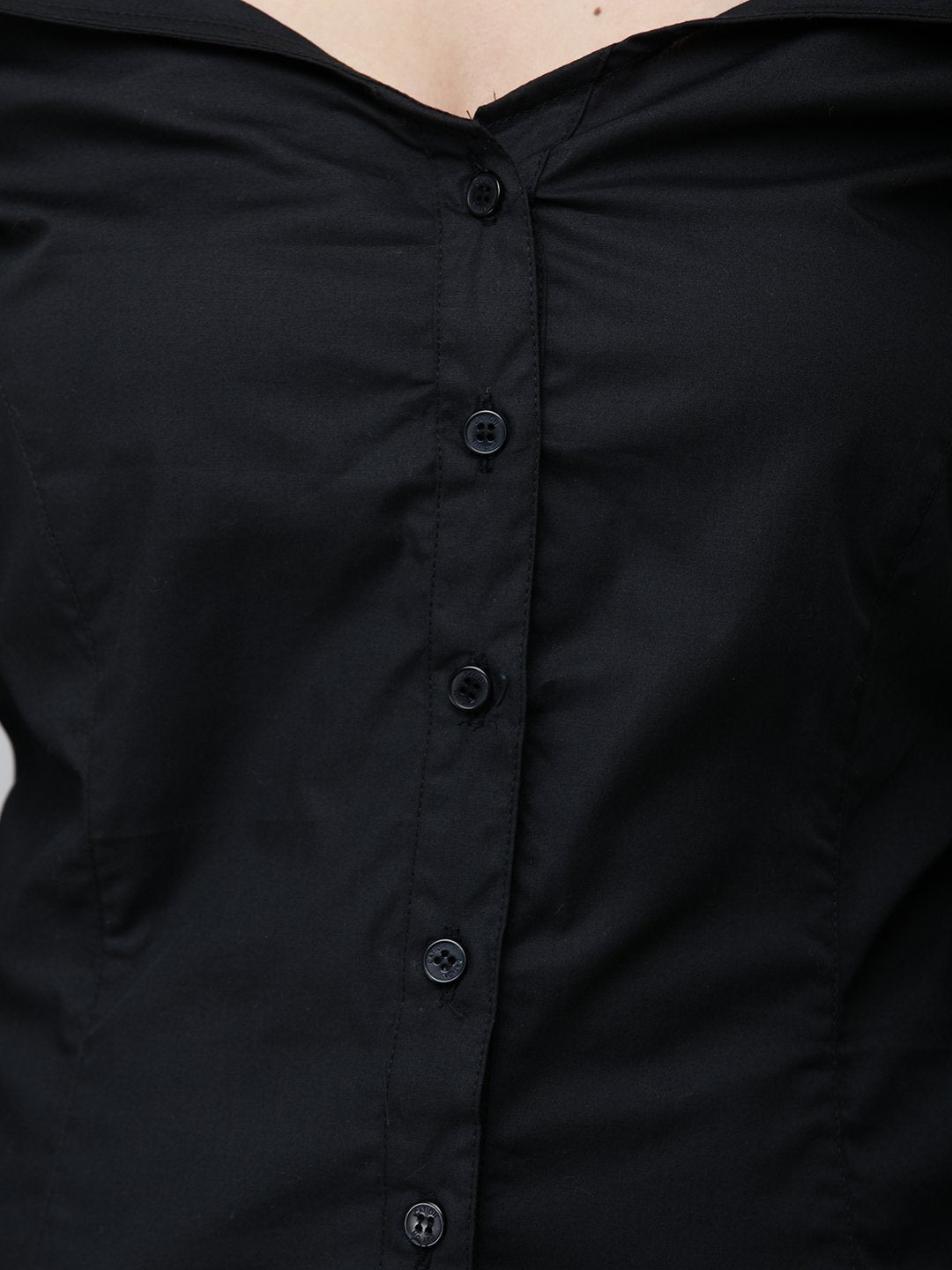 Cation Black Solid Shirt