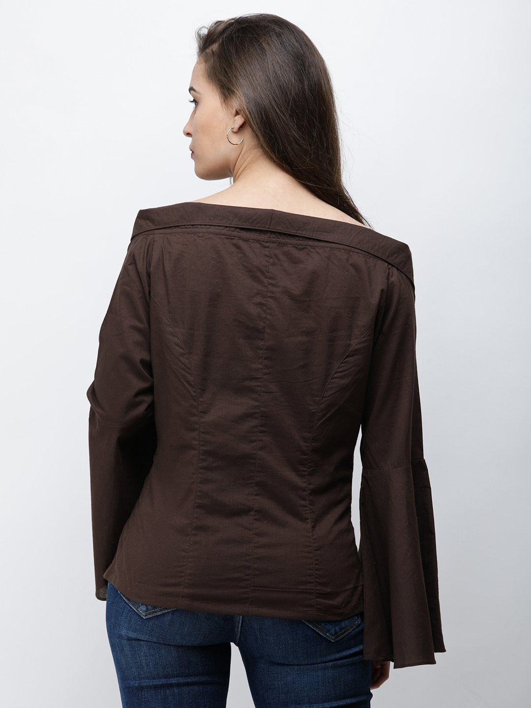 Cation Brown Solid Shirt