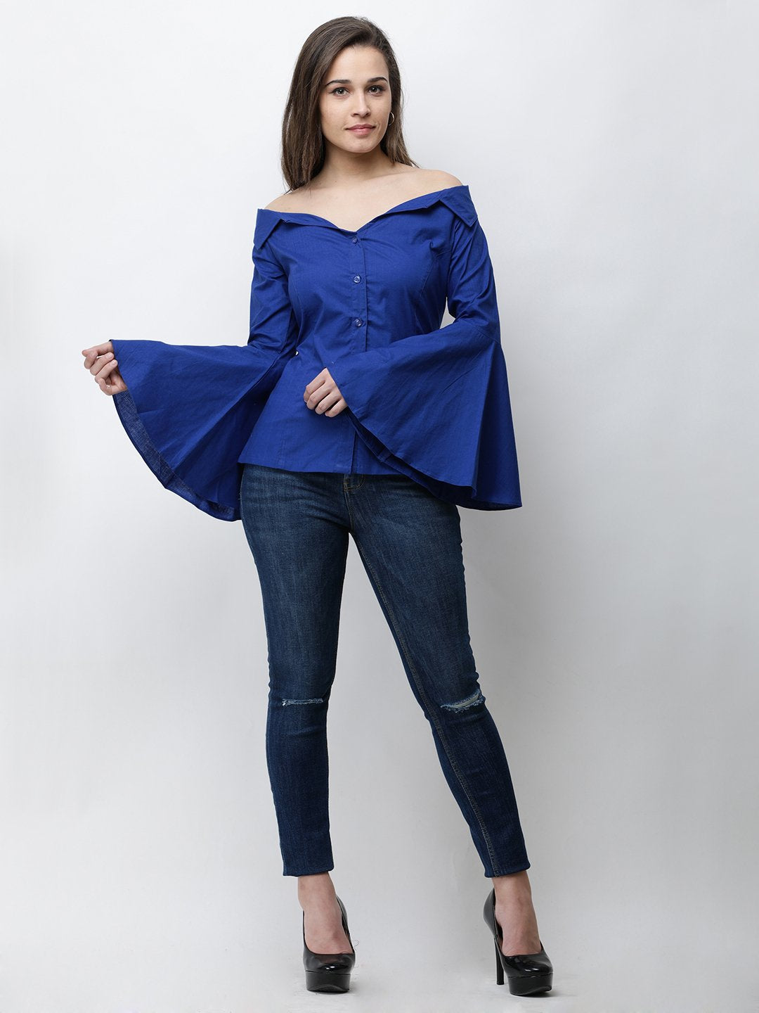 Cation Blue Solid Shirt