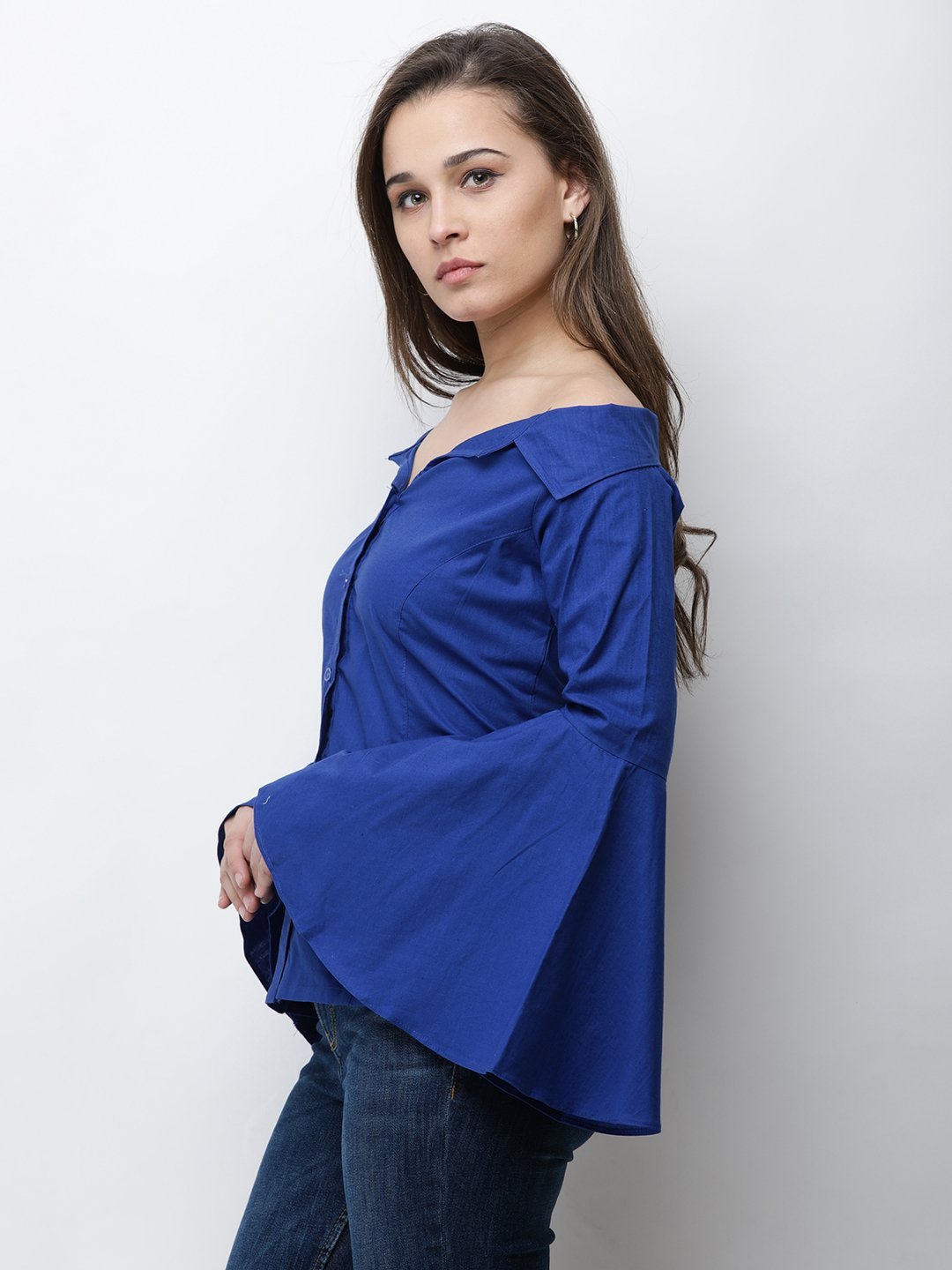 Cation Blue Solid Shirt