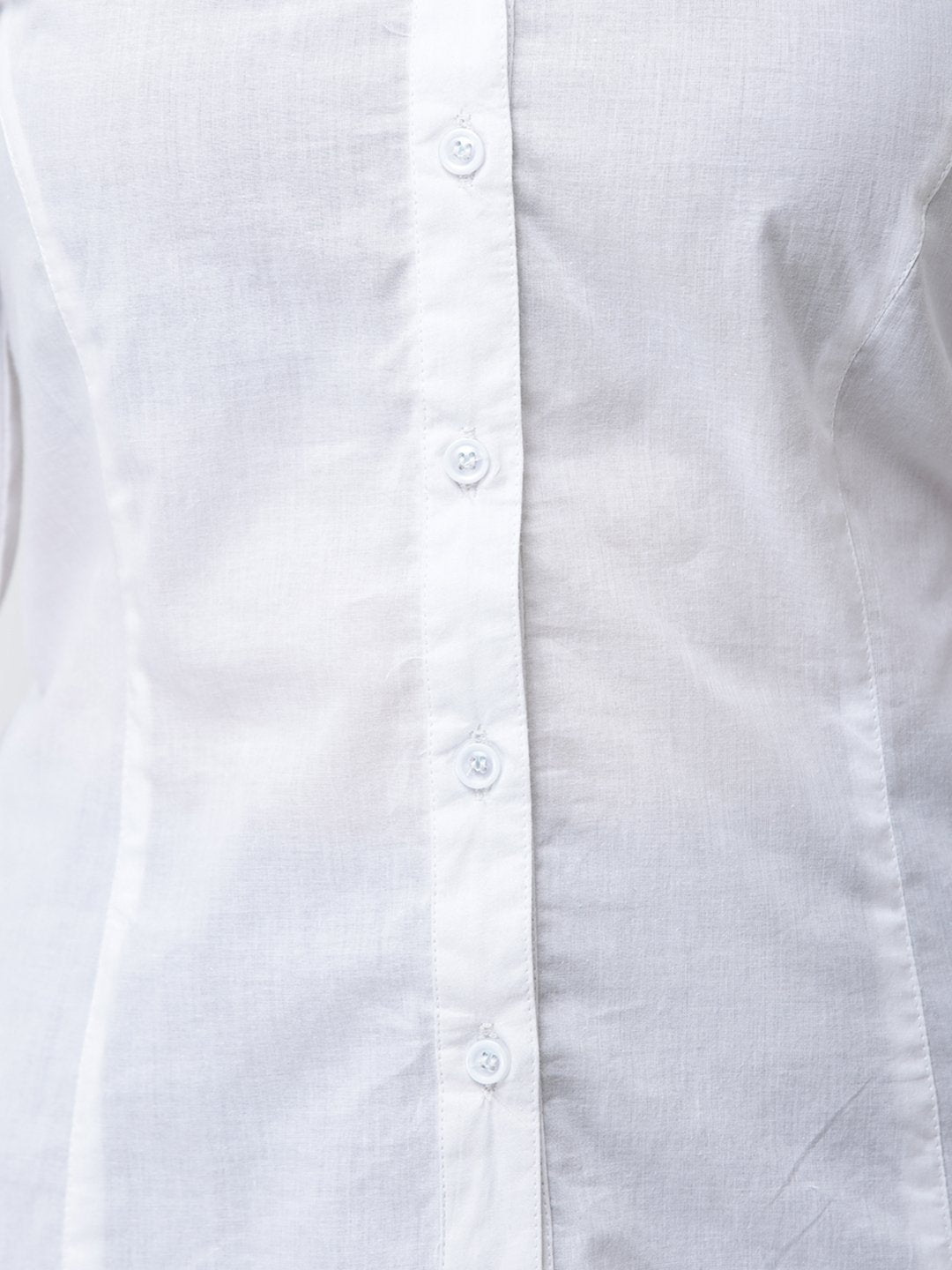 Cation White Solid Shirt