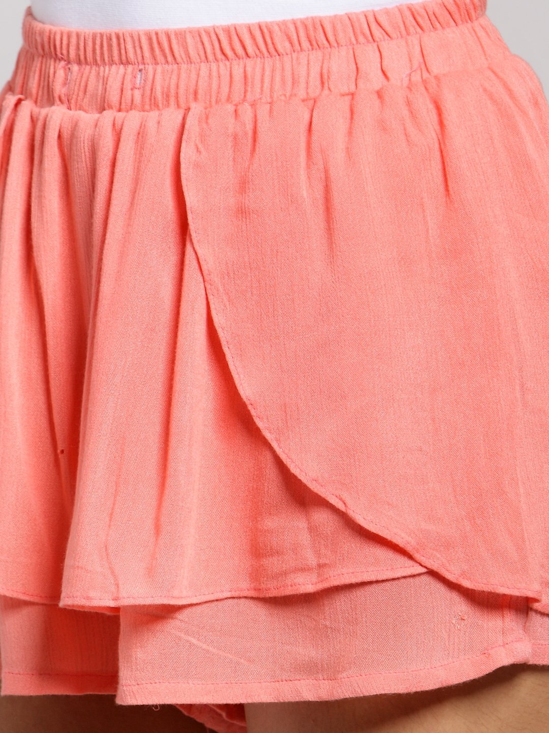 Peach Solid Short