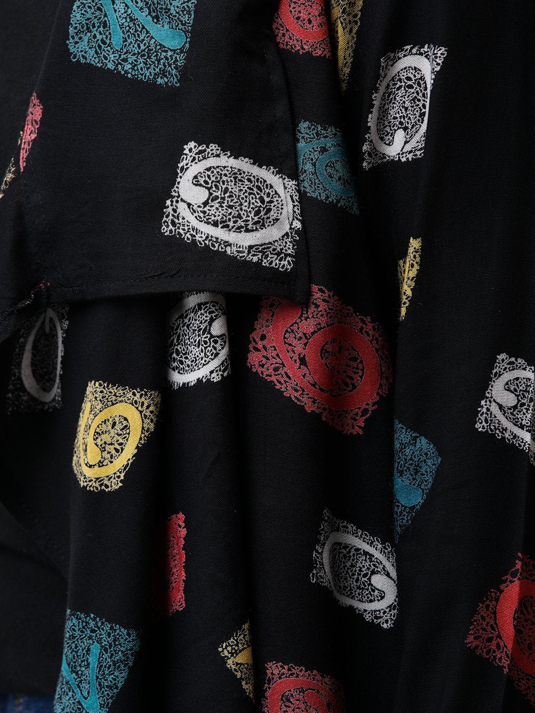 Cation Black Printed Shrug