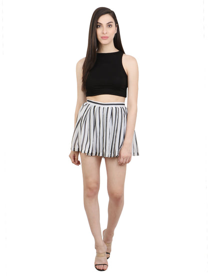 White Striped Skirt