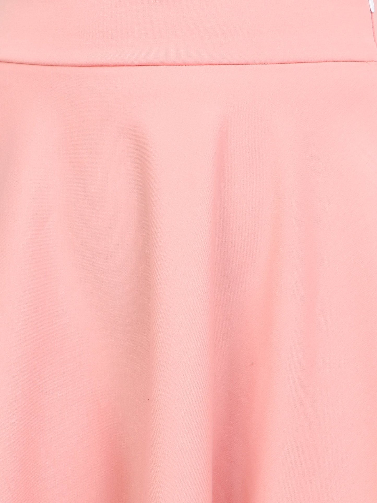 Pink Solid Skirt