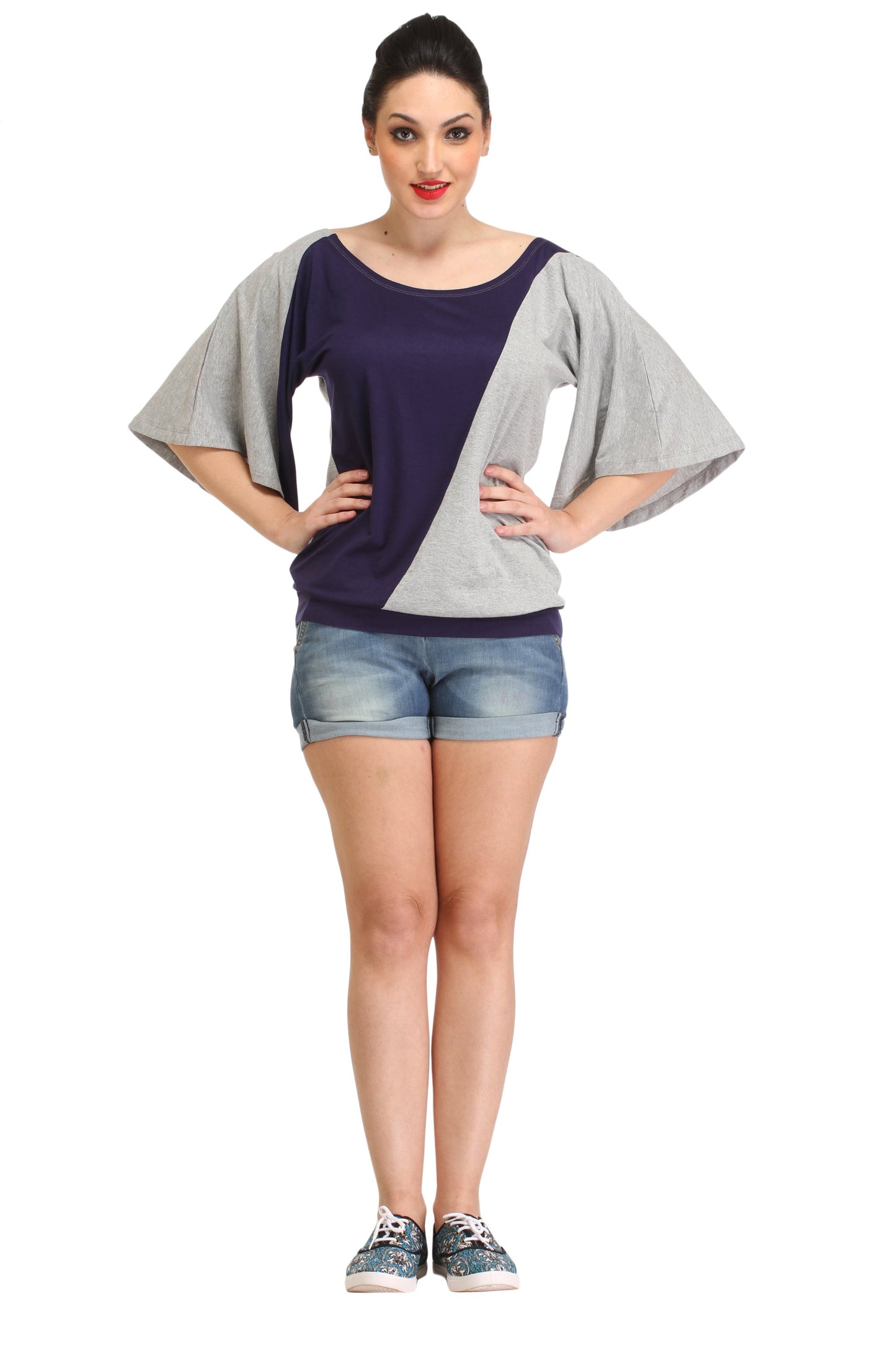 Grey Solid Top