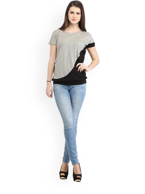 Grey Solid Top