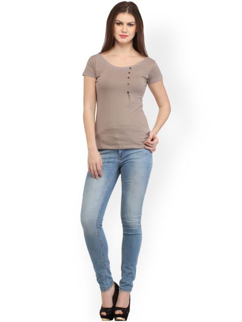 Beige Solid Top