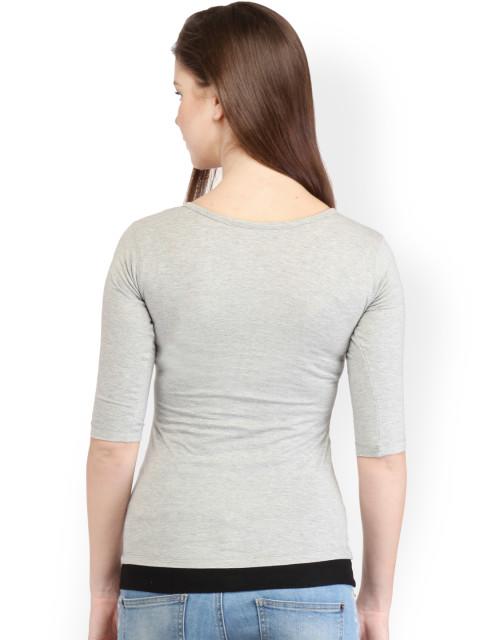 Grey Solid Top