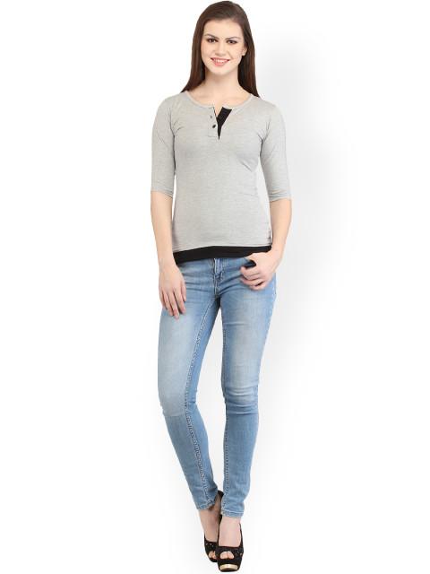 Grey Solid Top