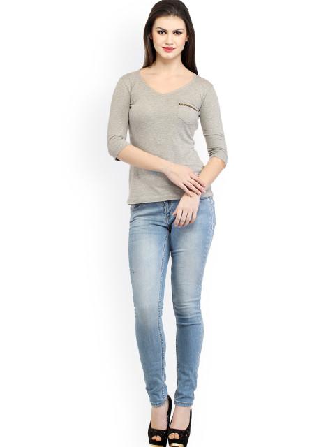 Grey Solid Top