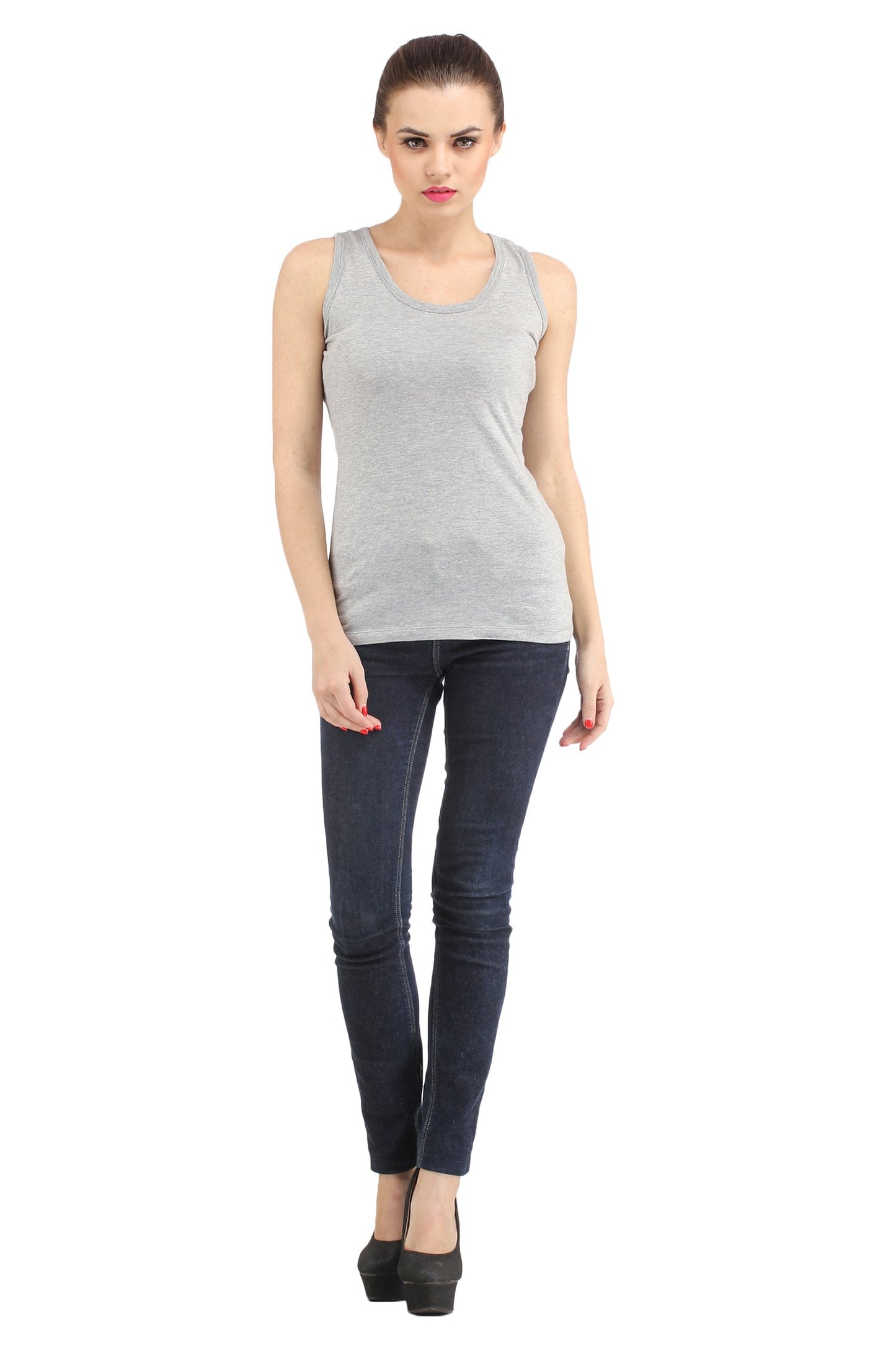 Sleeveless Grey Top