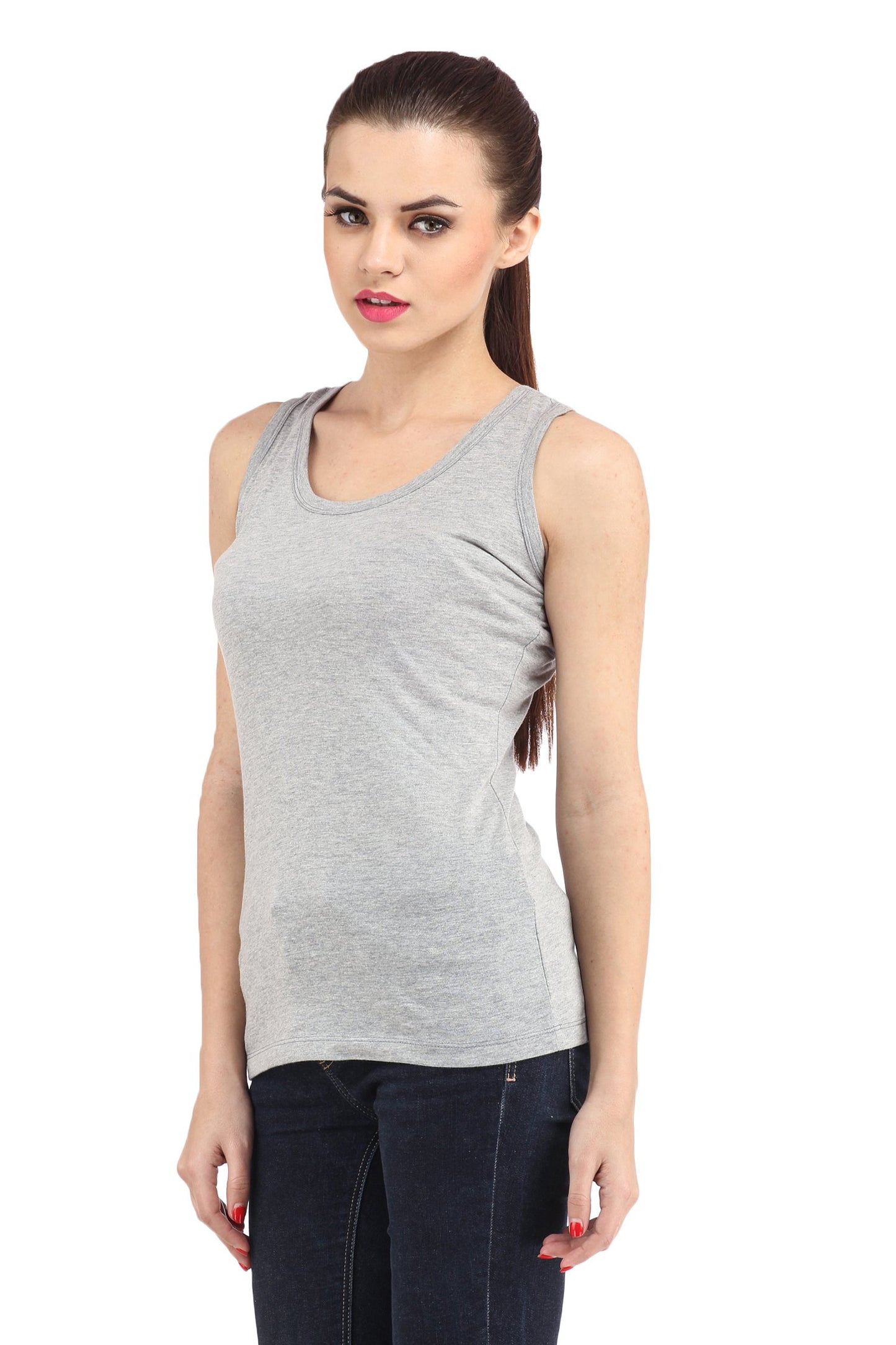 Sleeveless Grey Top