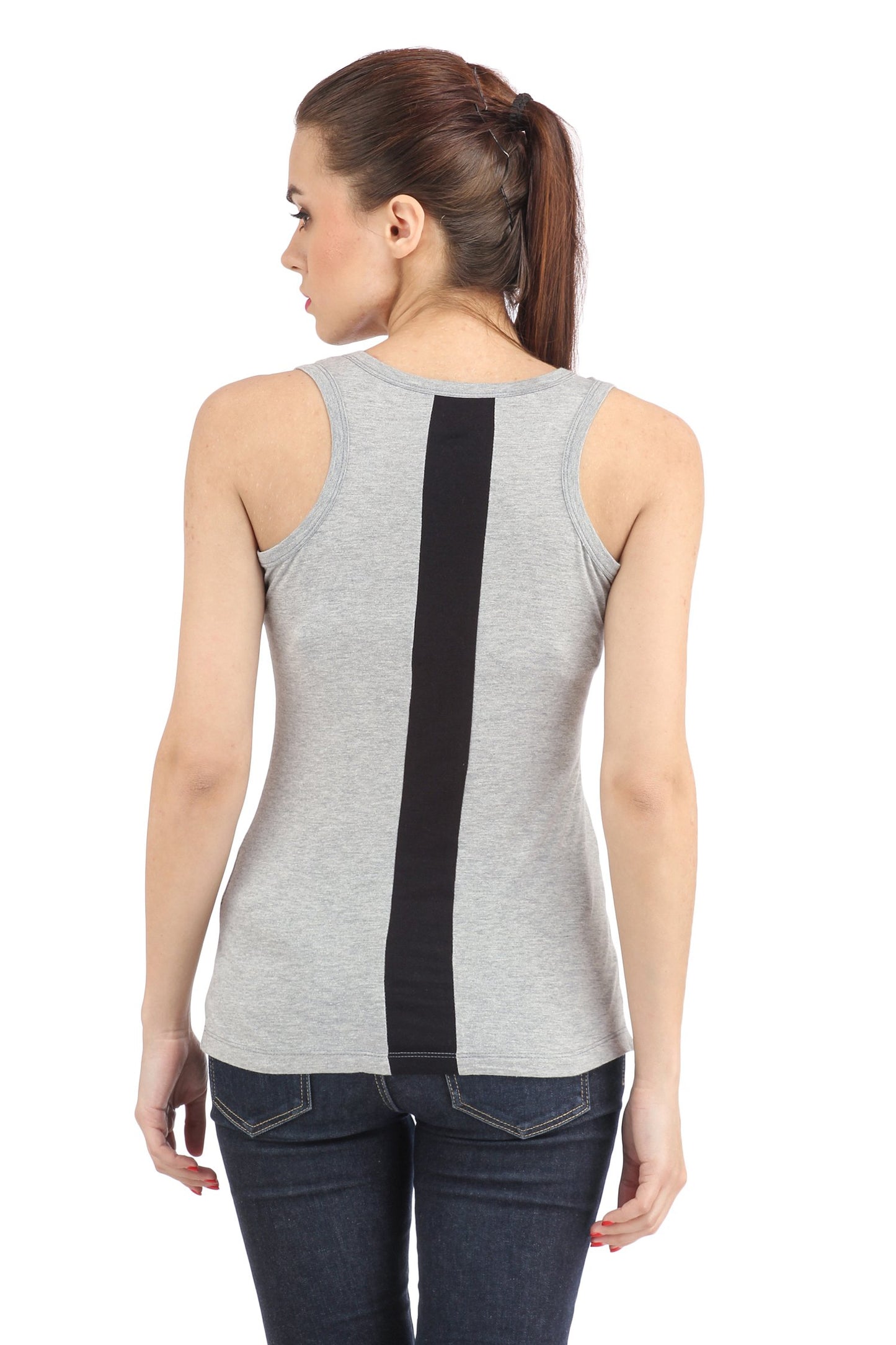 Sleeveless Grey Top