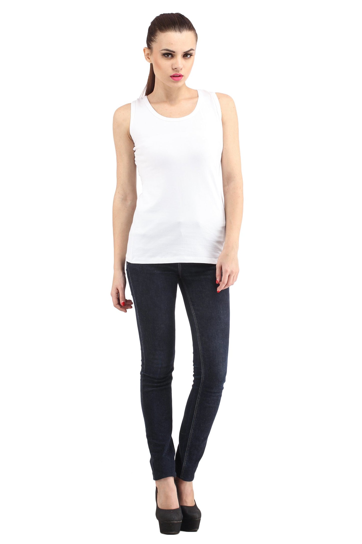 Sleeveless White Top