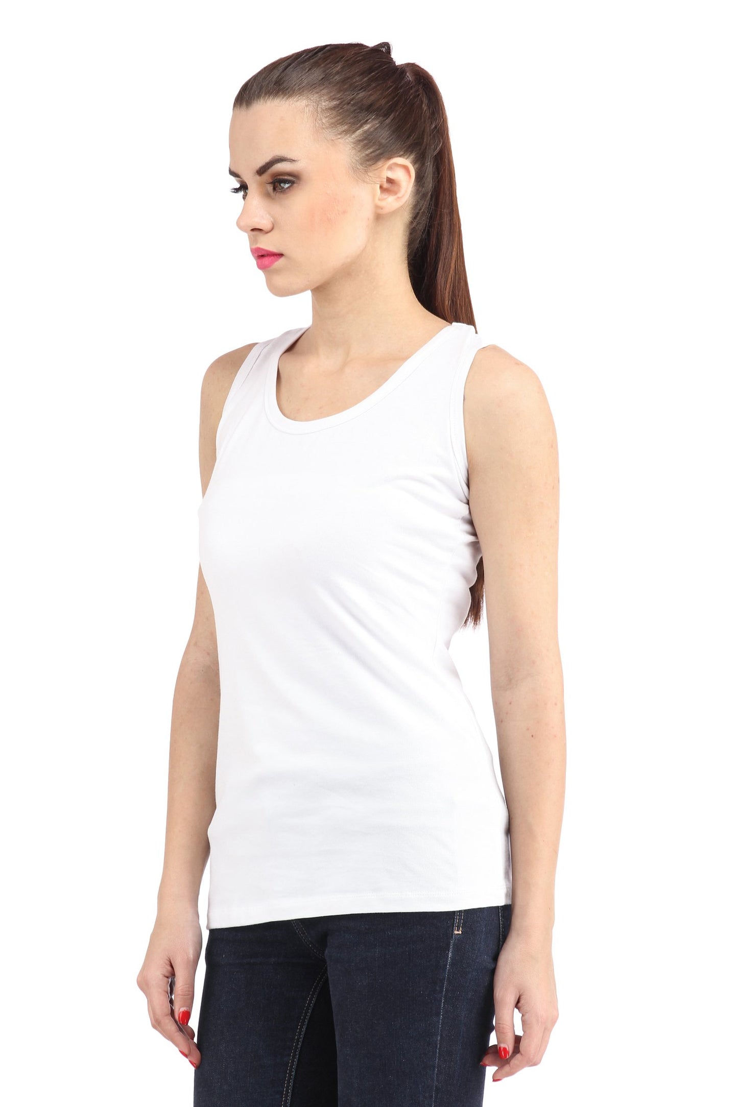 Sleeveless White Top