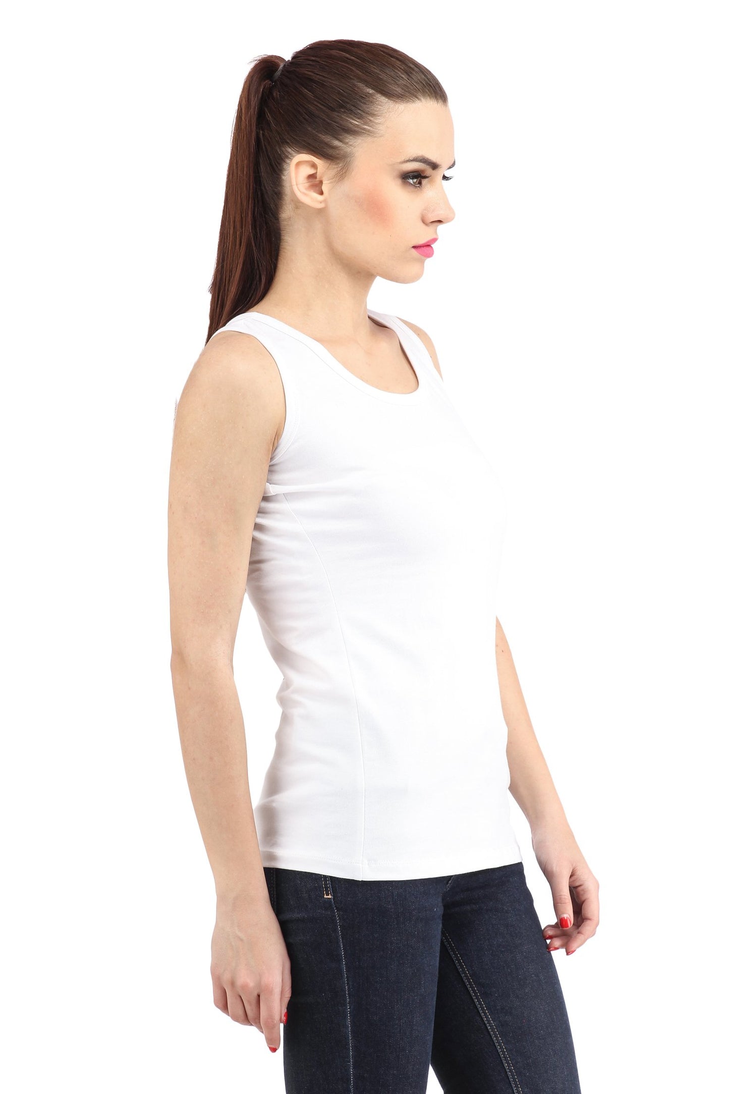 Sleeveless White Top
