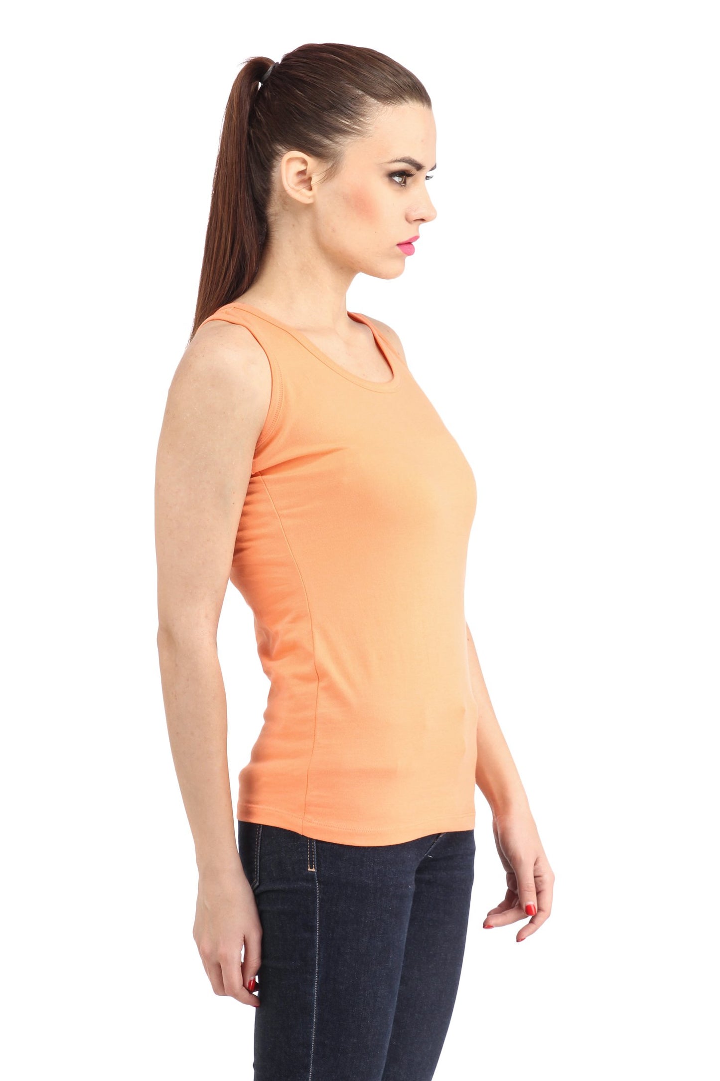 Sleeveless Orange Top