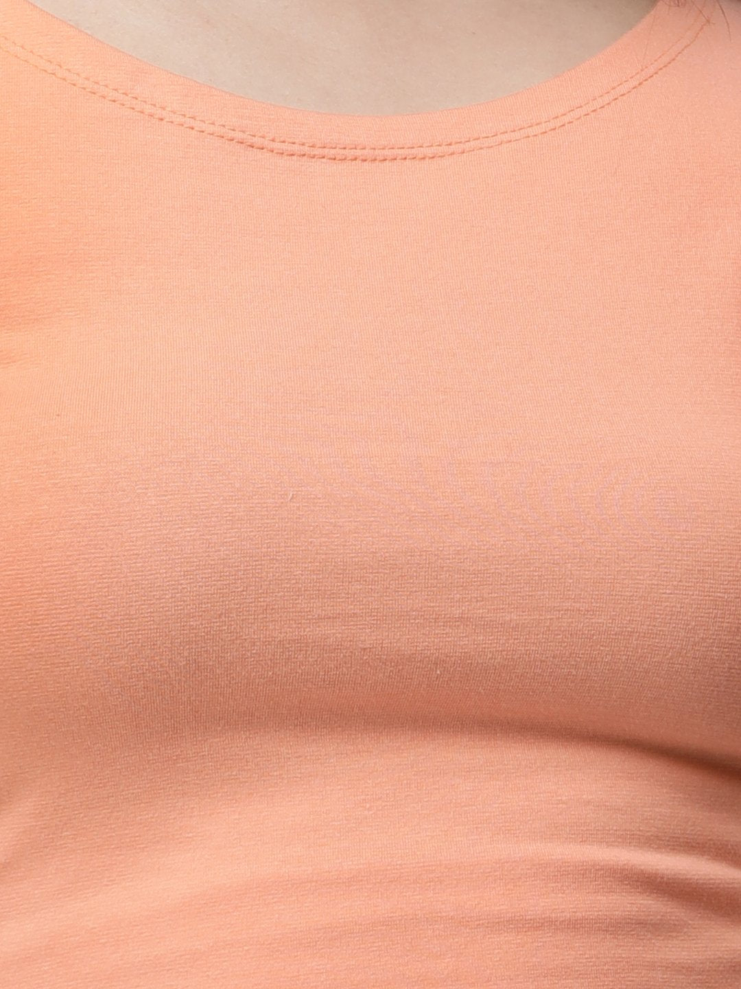 Orange Solid Crop Top