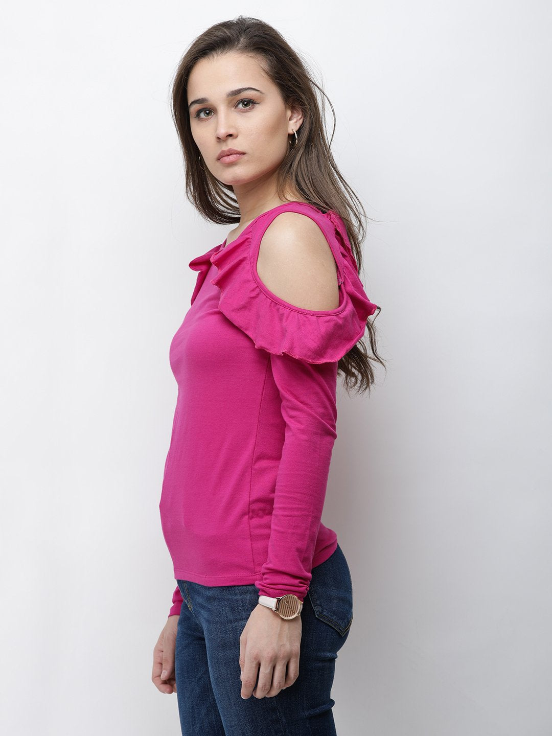 Magenta Solid Top
