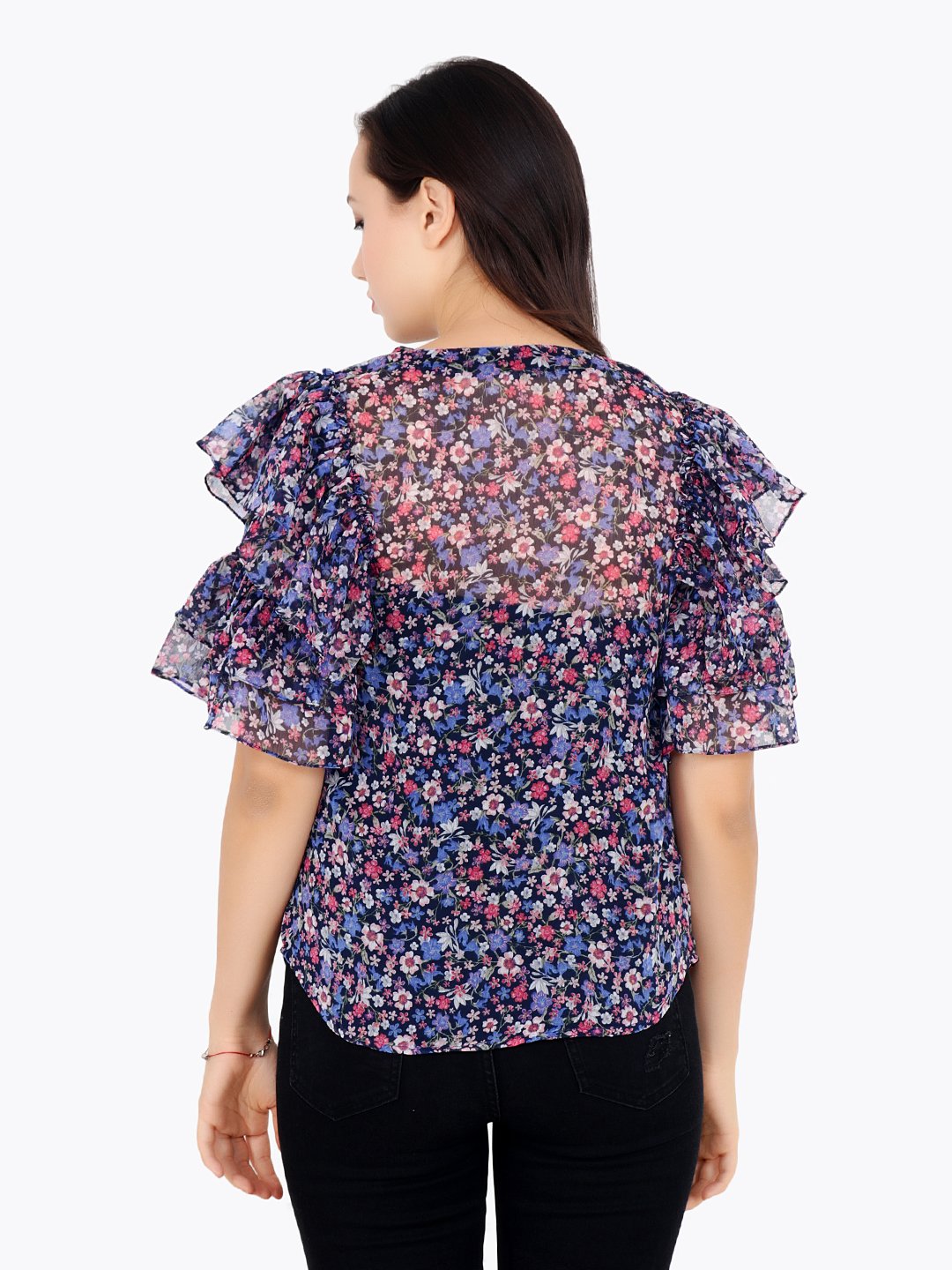 Blue Printed Top