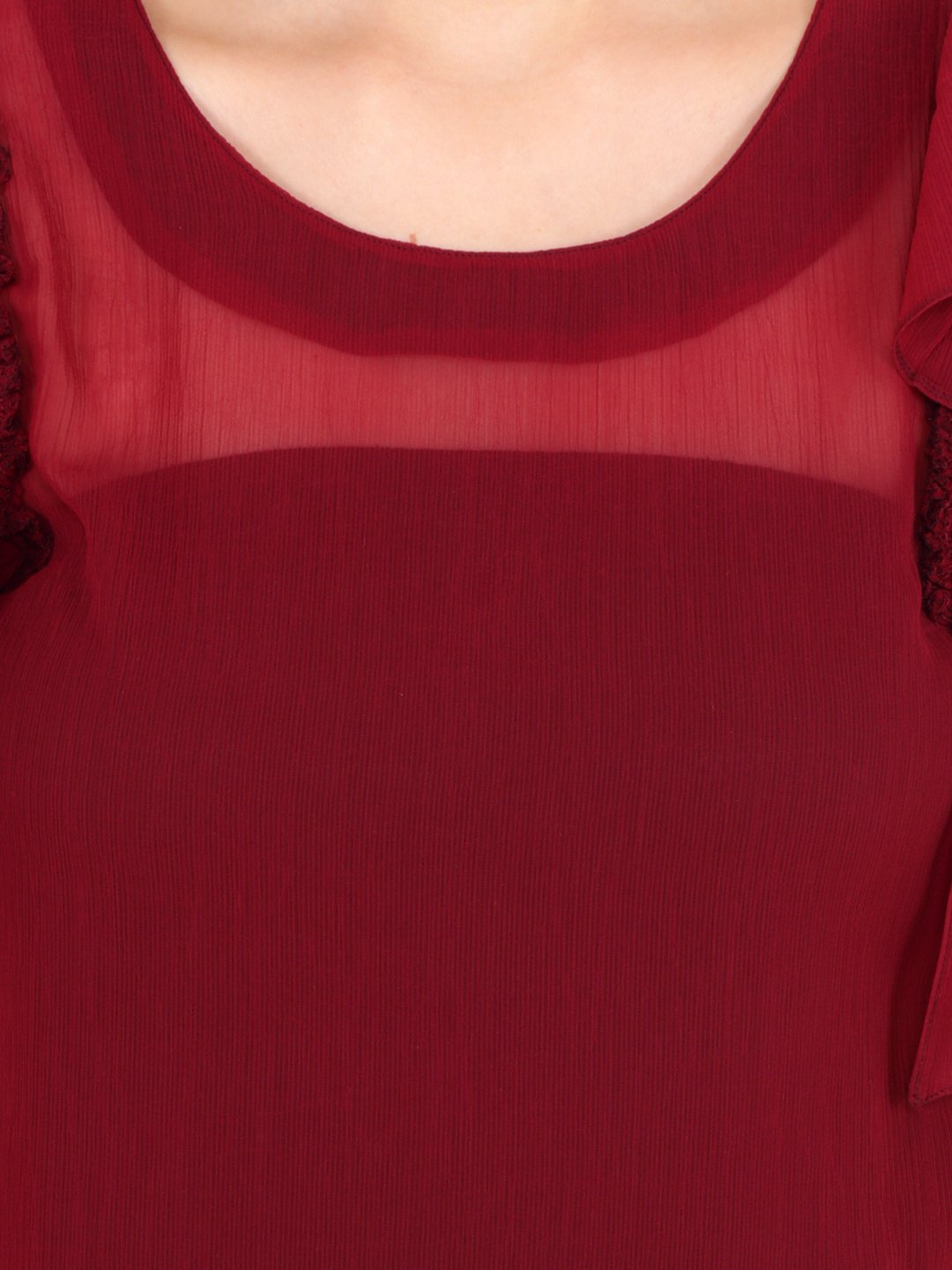Maroon Solid Top