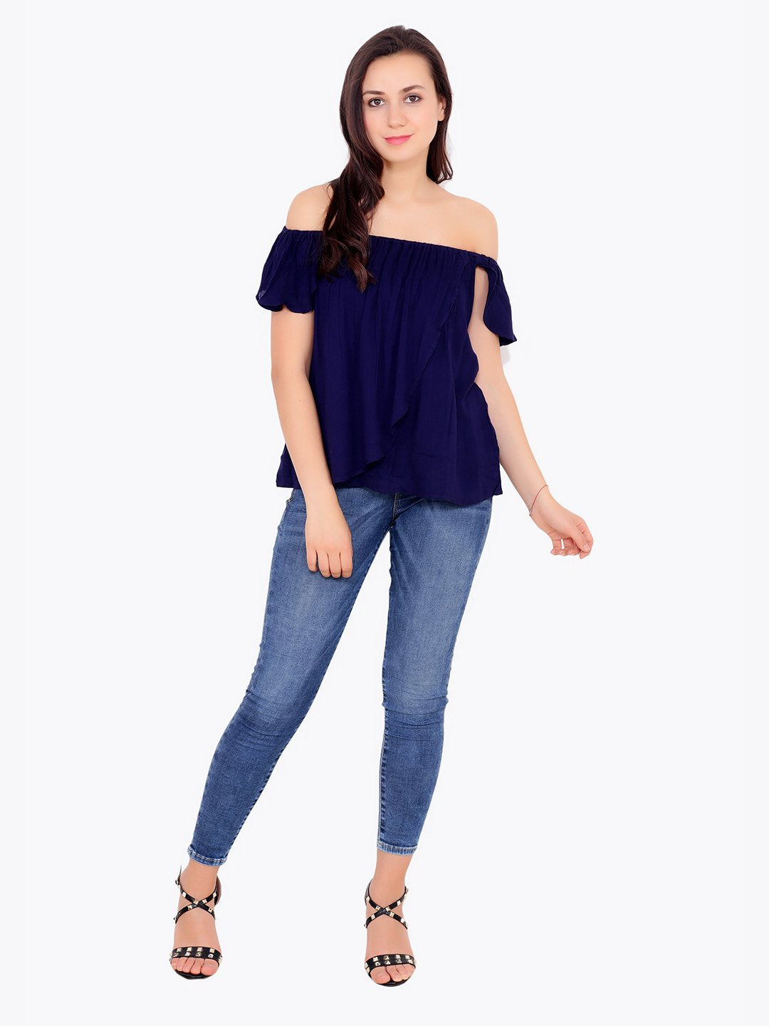 Navy Solid Top