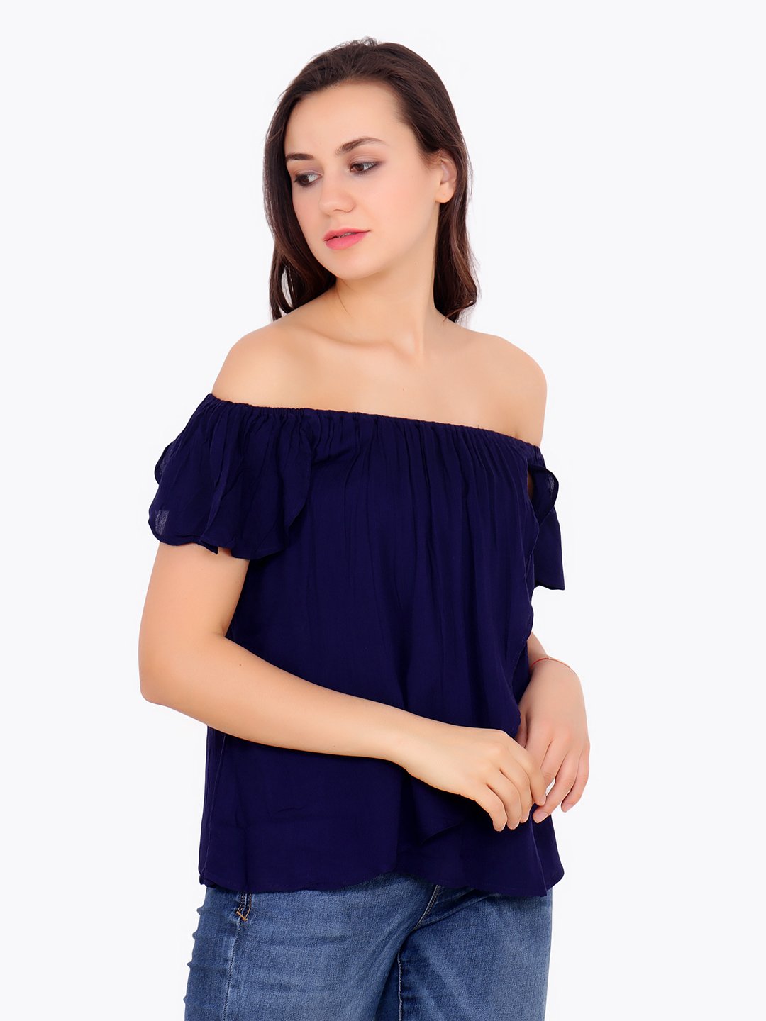 Navy Solid Top