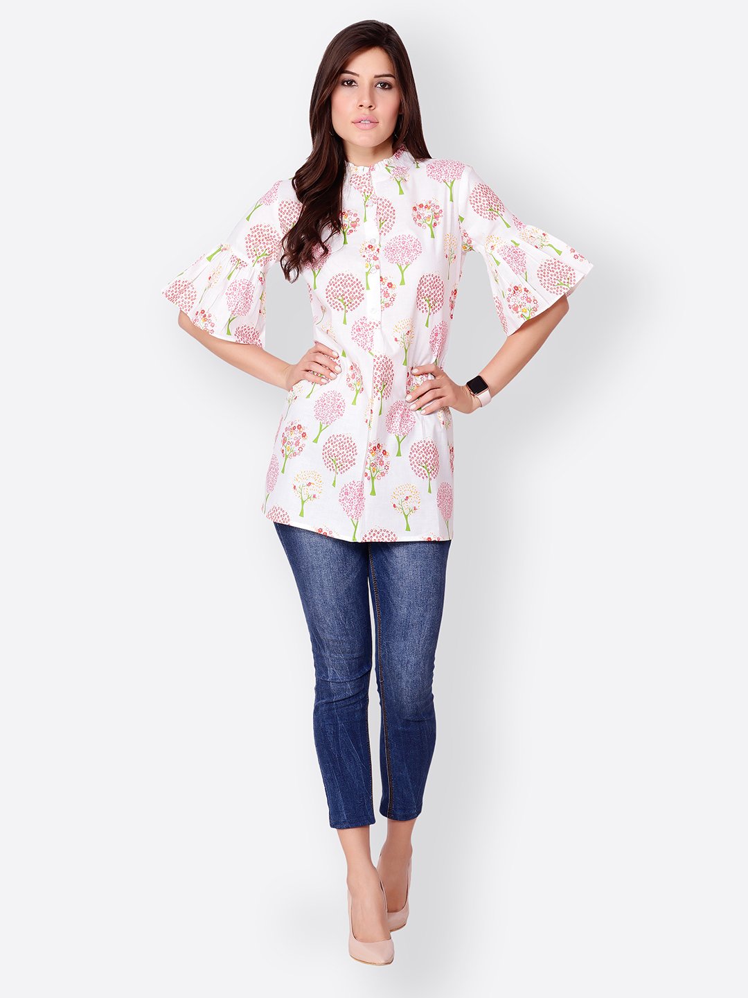 White Printed Tunic