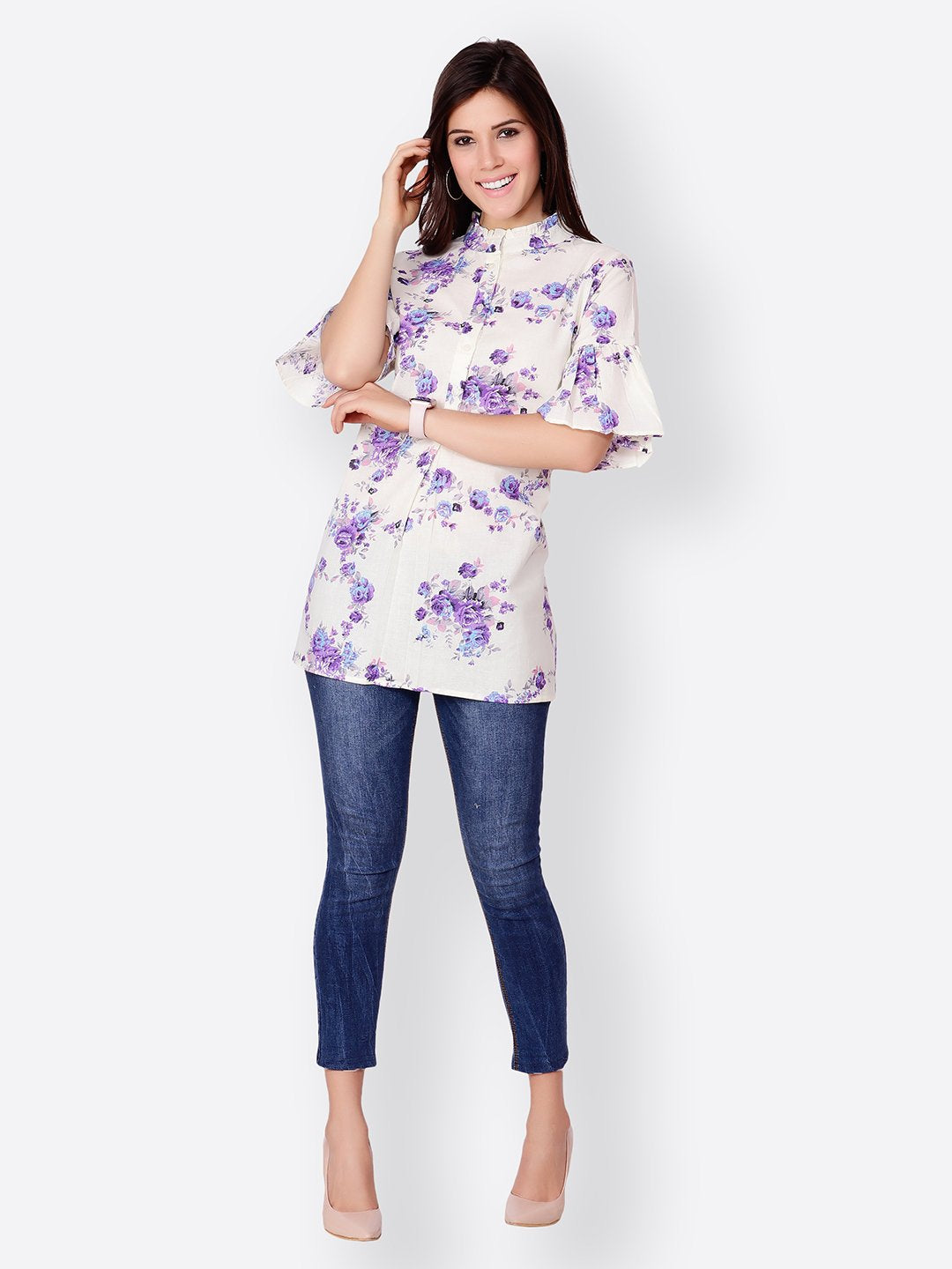 White Printed Tunic