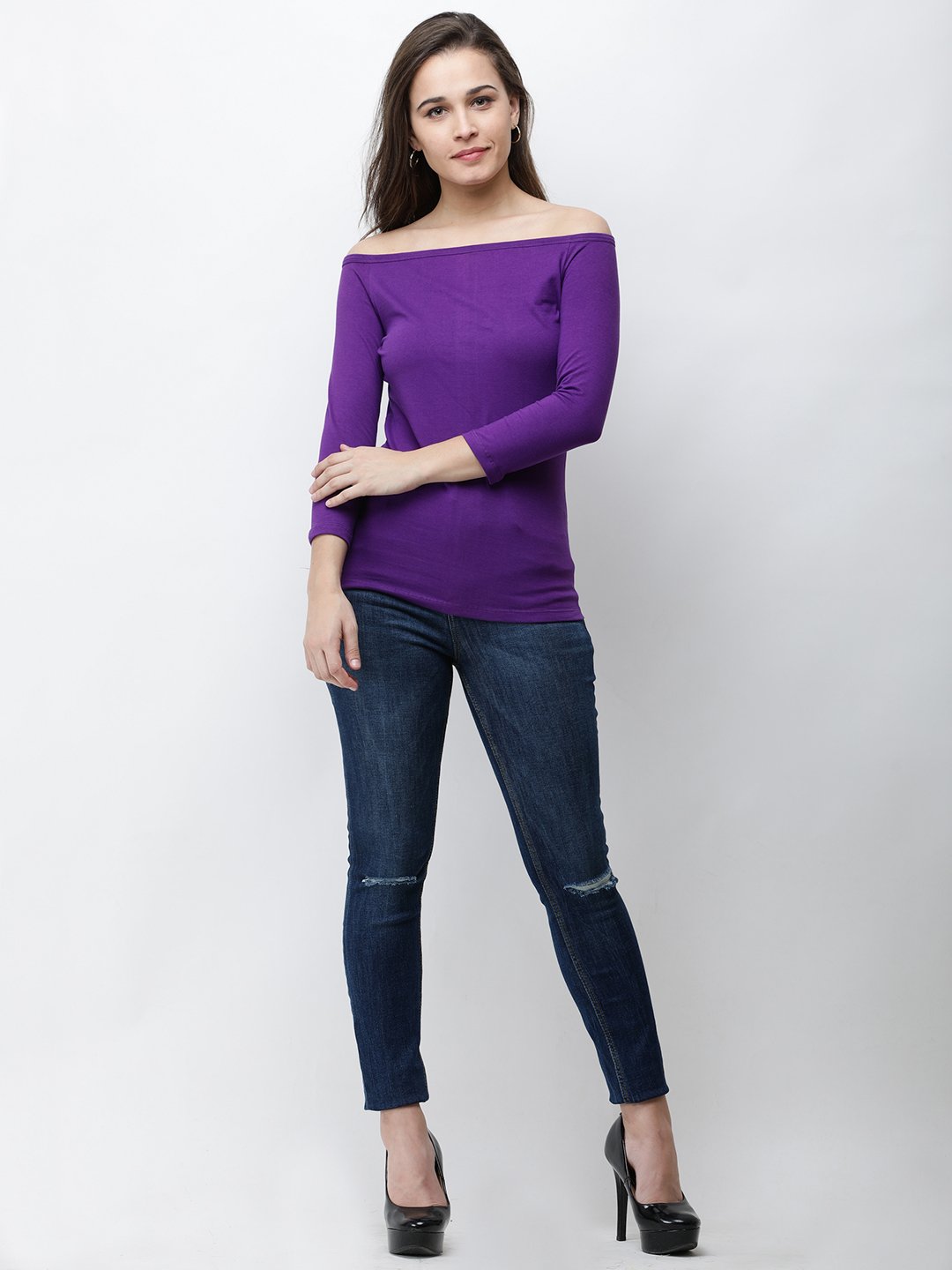 purple Solid Top