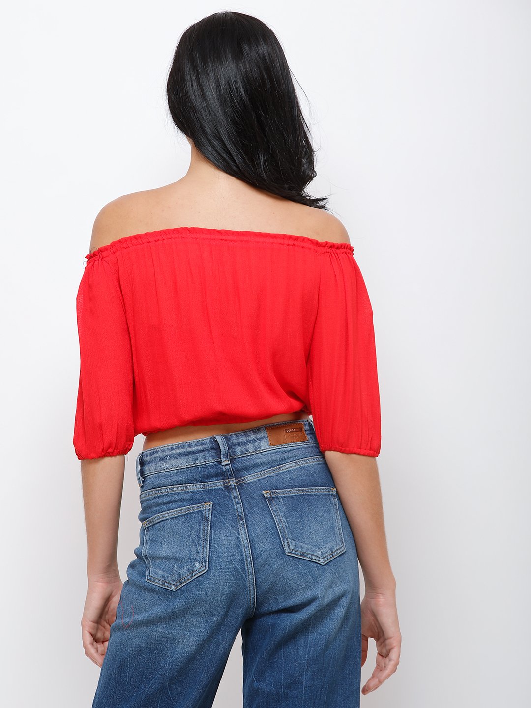 Red crop top