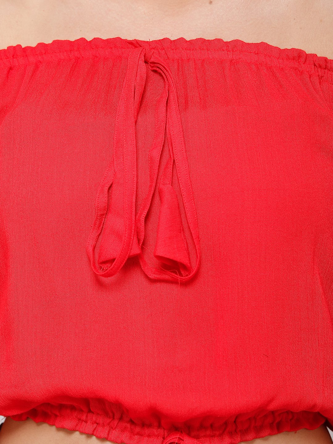 Red crop top