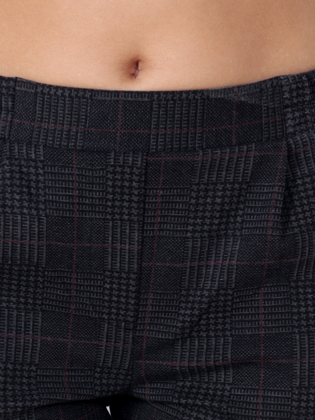 Black Check Trousers