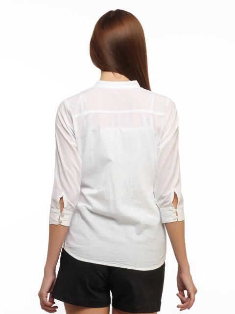 White Solid Formal Shirt