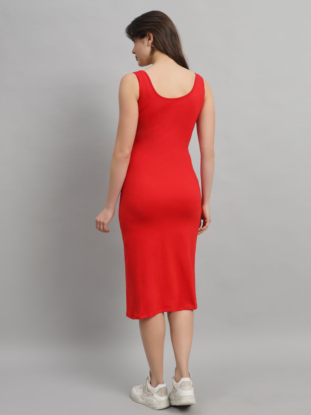 SCORPIUS Bodycon Cotton Midi Dress
