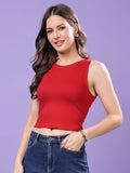 Cation Women Cotton Tank Crop Top