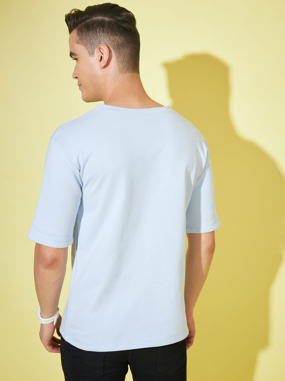 Serene Simplicity: Plain Light Blue Men's T-Shirt