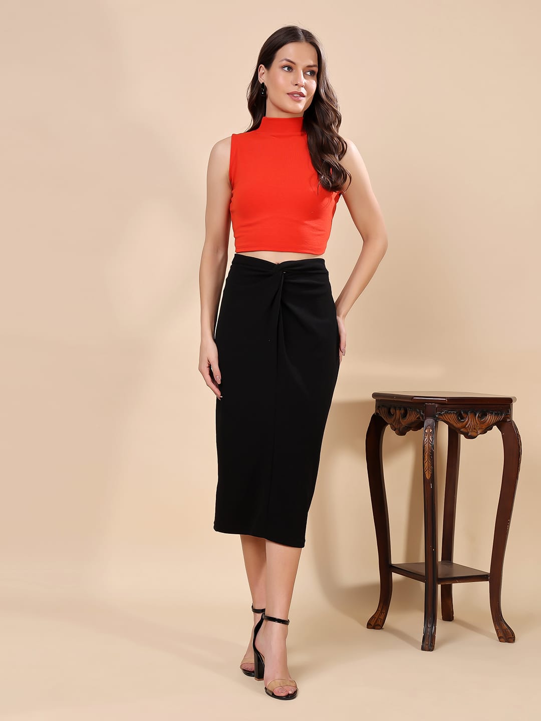 Cation Cotton Blend Tank Crop Top