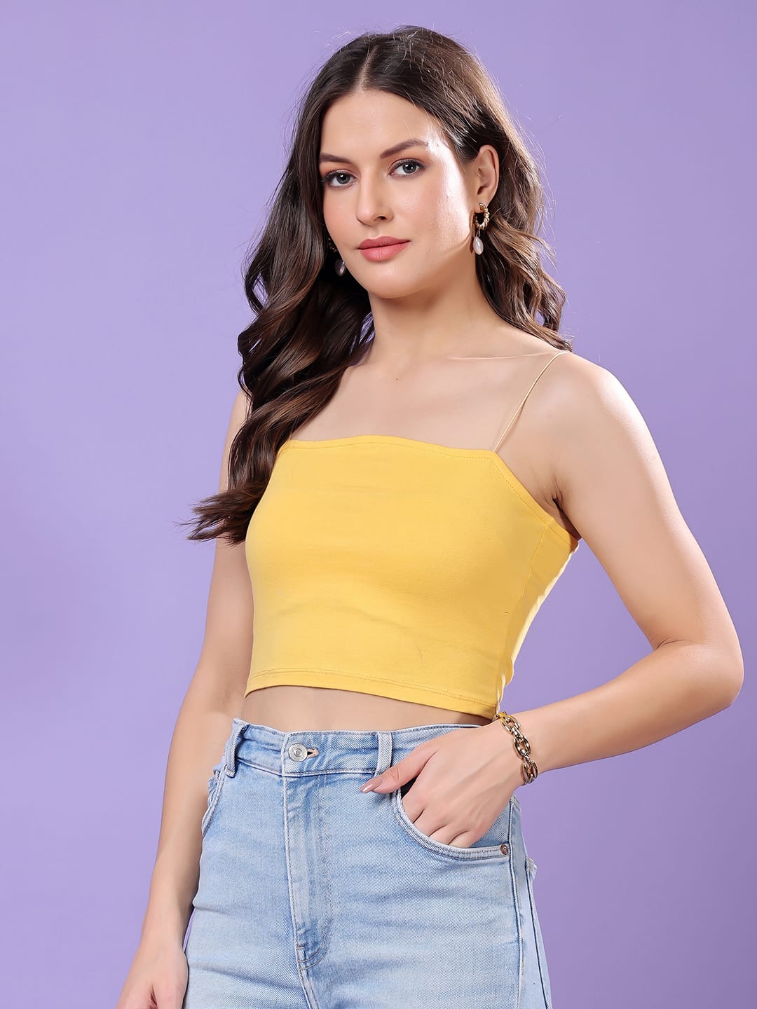 Cation Cotton Tank Crop Top