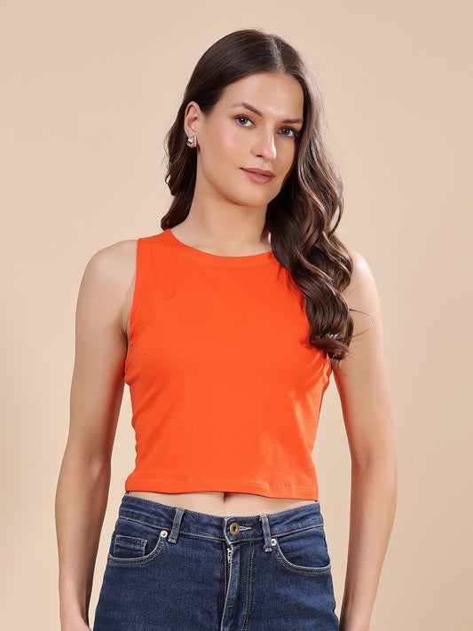 Cation Cotton Tank Crop Top