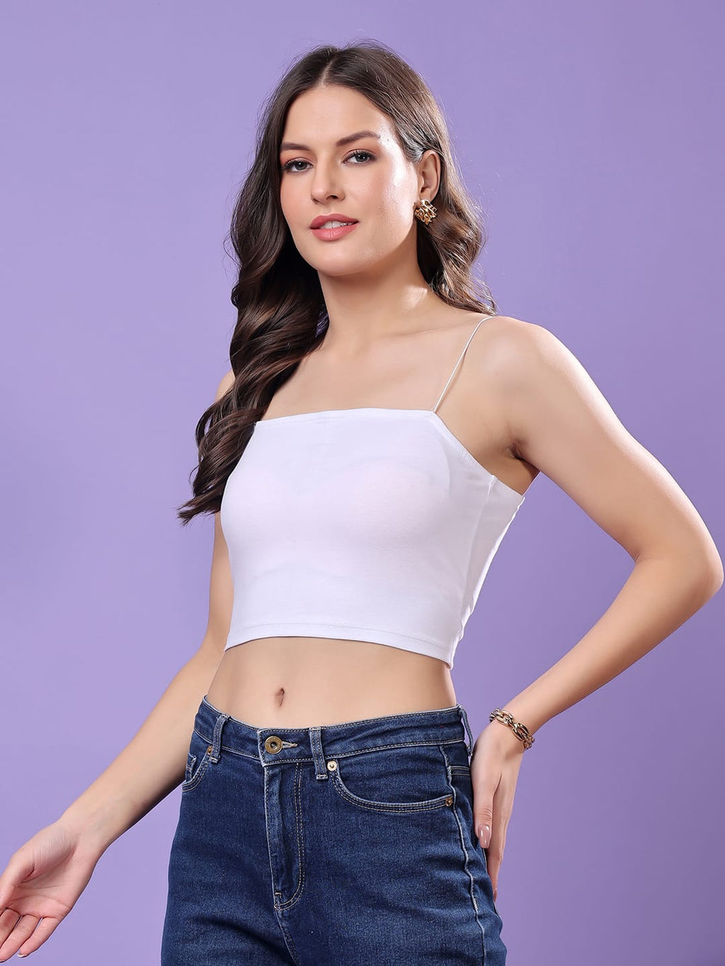 Cation Women Cotton Tank Crop Top
