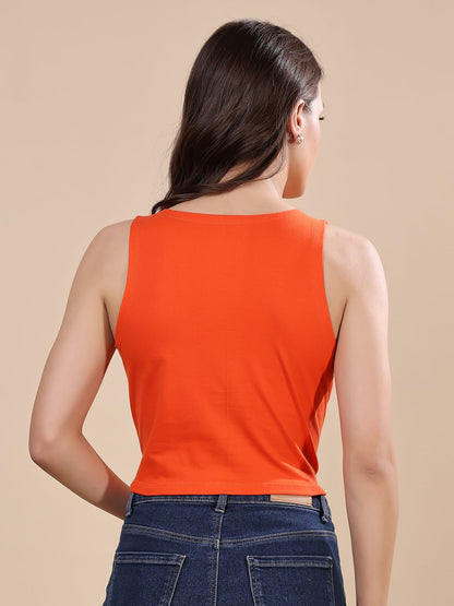 Cation Cotton Tank Crop Top