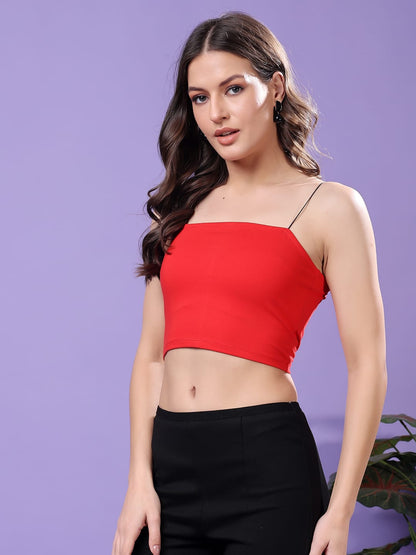 Cation Women Cotton Tank Crop Top