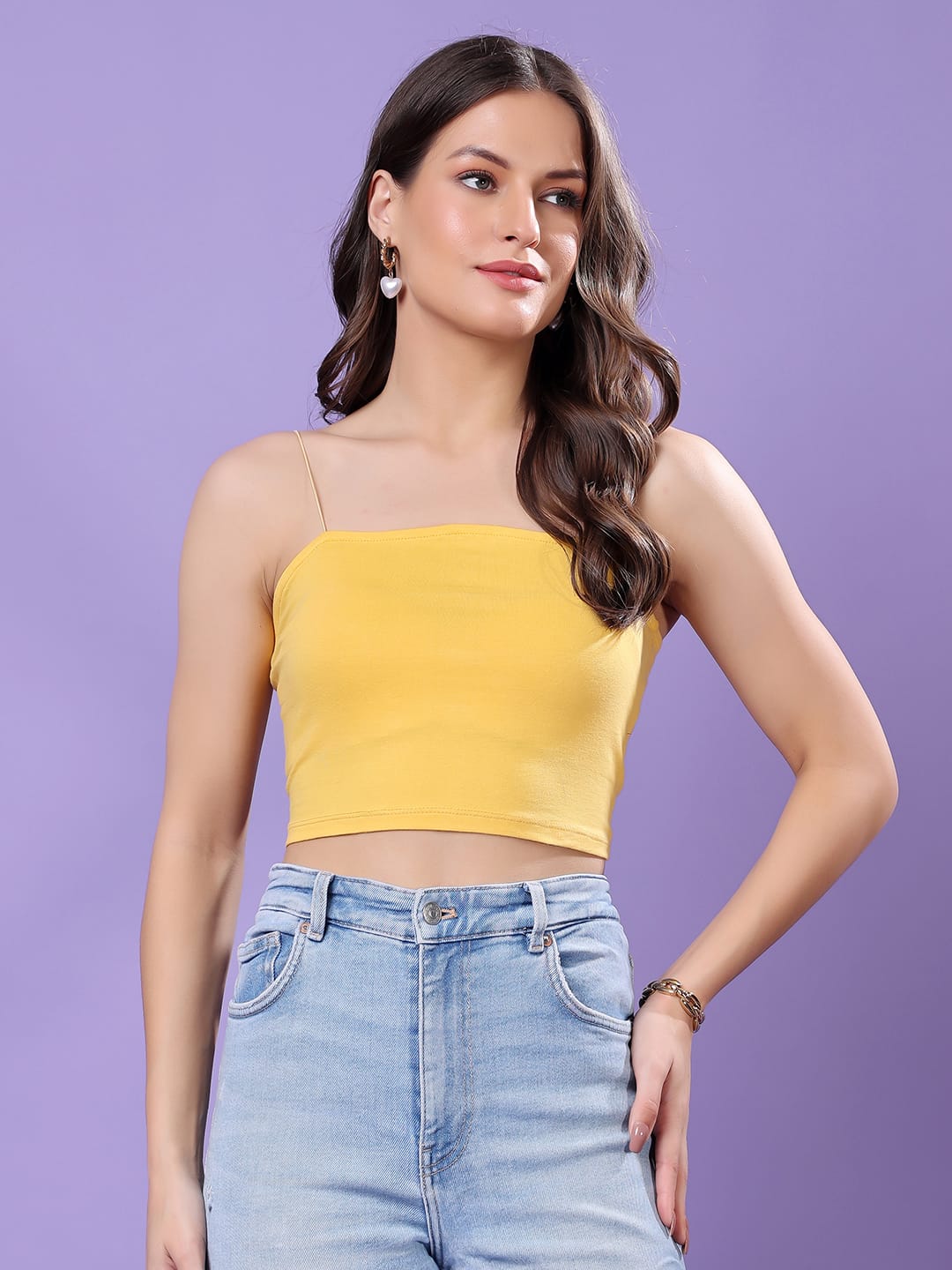 Cation Cotton Tank Crop Top